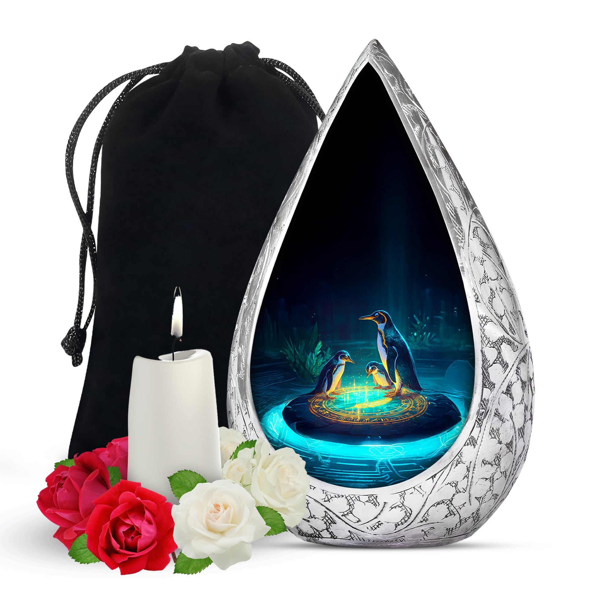 Mystical Penguin Urn - Unique Funeral Urn For Human Ashes