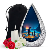 Penguin Night Glow Creamtion Urn - Elegant Funeral Urn For Ashes