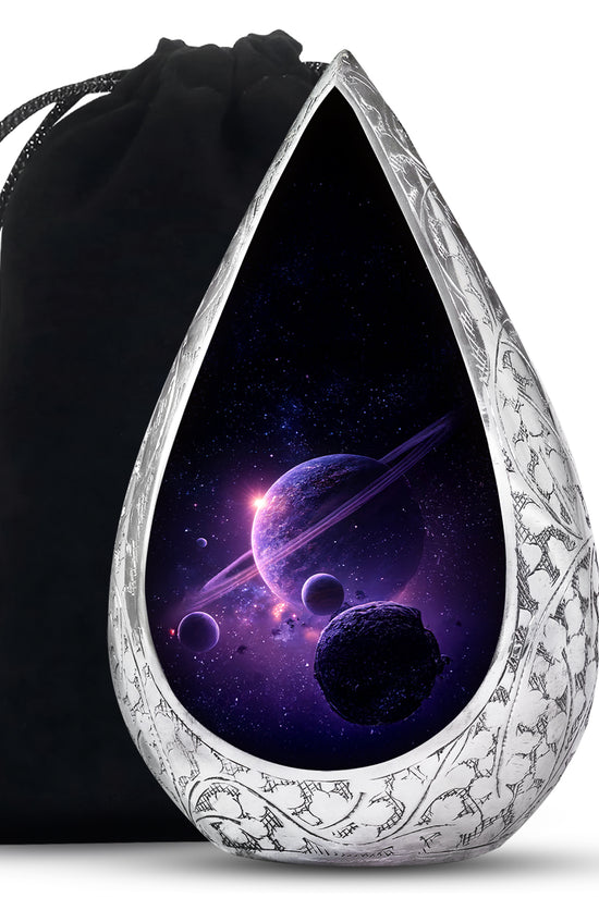 Space Planet Memorial Urn - Galaxy Funeral Urn For Burial