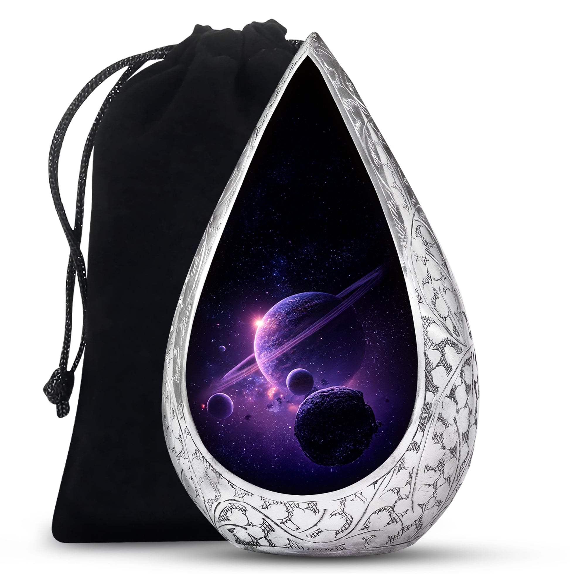 Space Planet Memorial Urn - Galaxy Funeral Urn For Burial