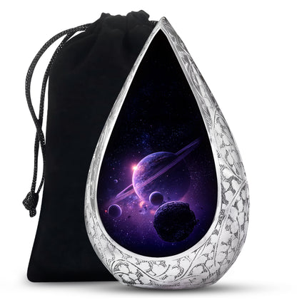 Space Planet Memorial Urn - Galaxy Funeral Urn For Burial