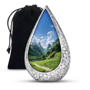 Peaceful Hills Theme Funeral Urn - Mountain Memorial Urn For Adult Ashes