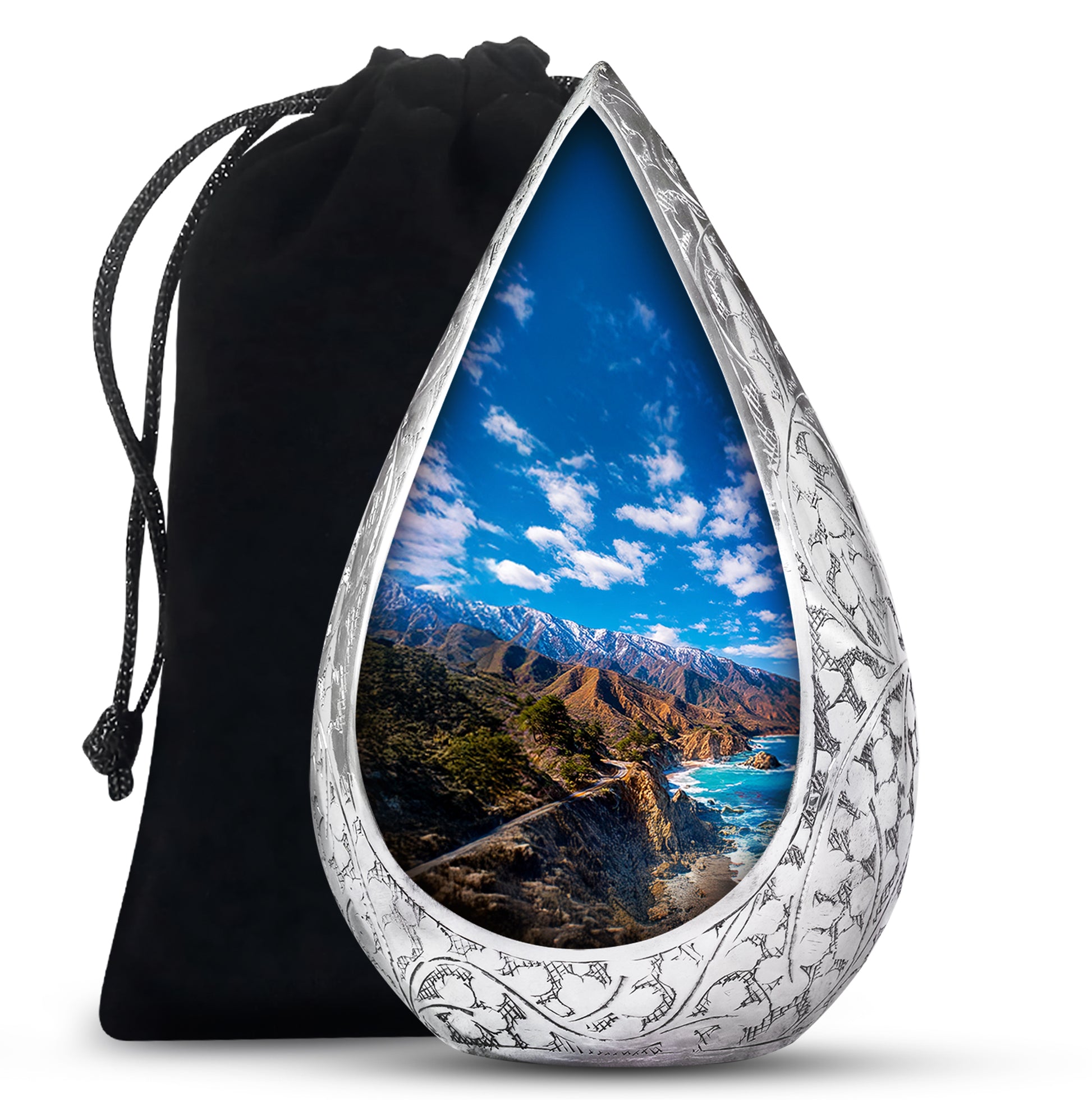Scenic Mountain Funeral Urn - Memorial Urn For Male & Female