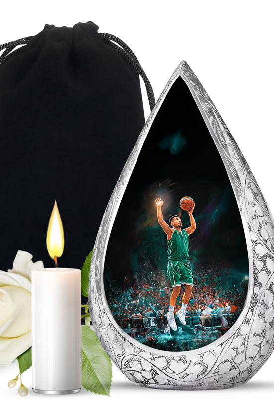 Athlete Tribute Cremation Urn - Basketball Funeral Urn For Men & Women