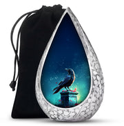 Black Raven Memorial Urn - Unique Funeral Urns For Human Ashes