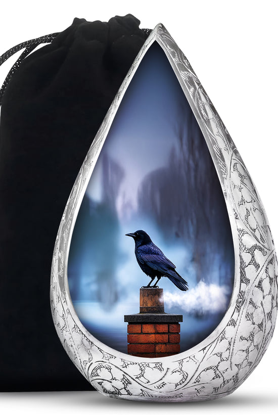 Raven Tribute Funeral Urn - Sky Memorial Urn For Adult Ashes