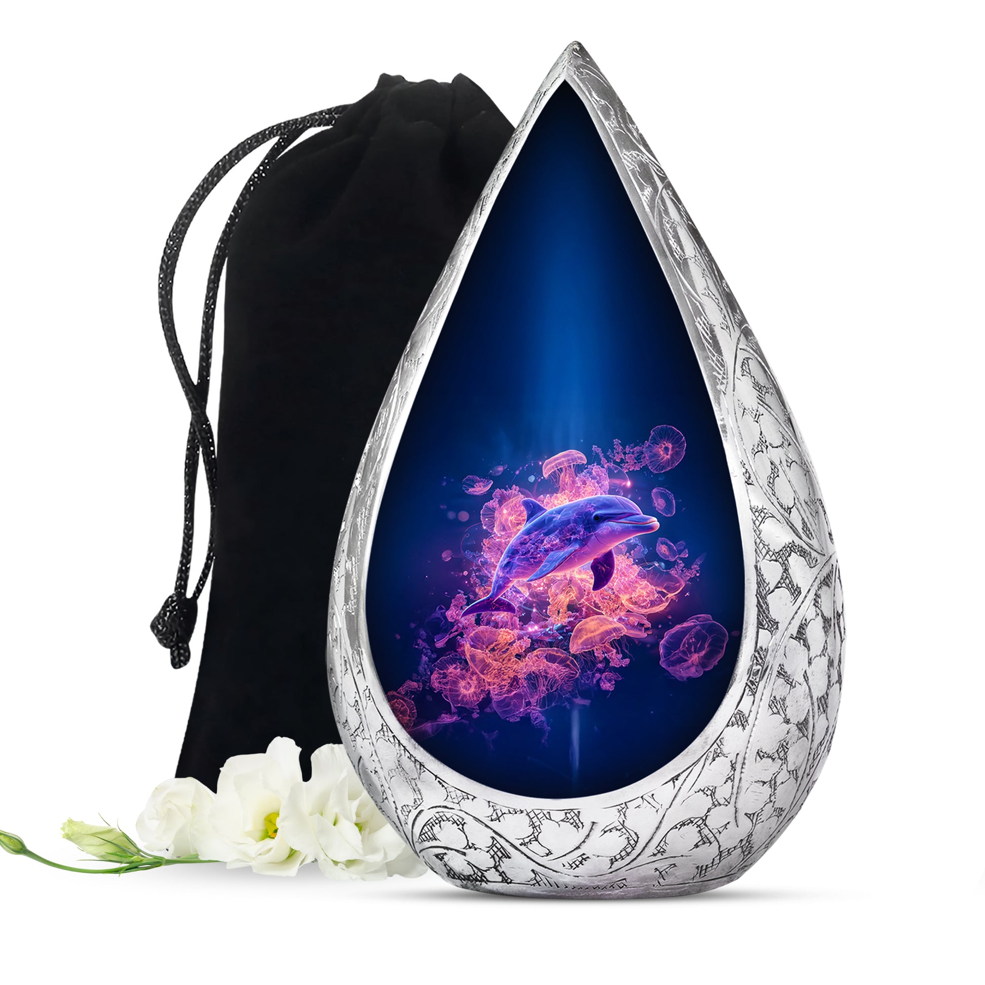Dolphin Cremation Urn for Ashes – Ocean Memorial Urn For Adults