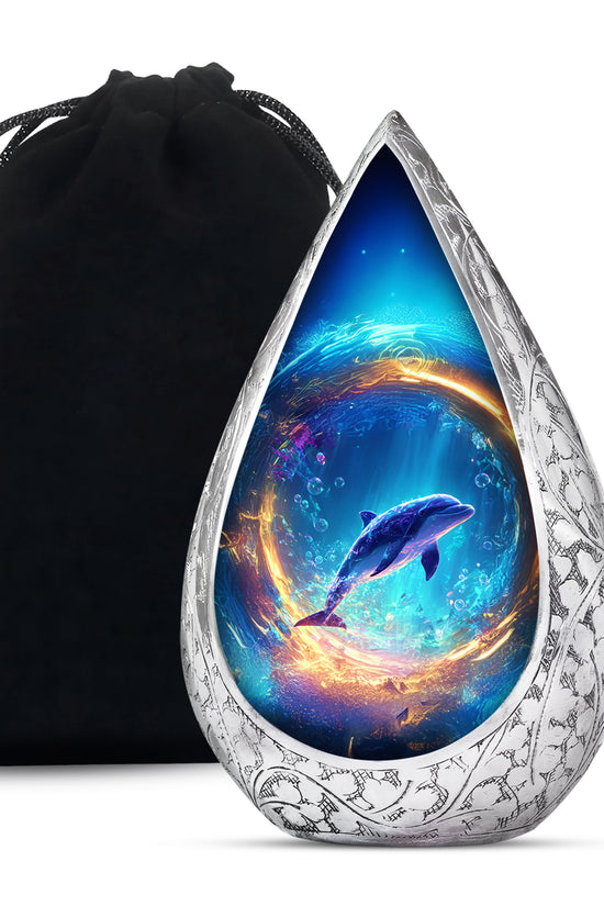 Dolphin Funeral Urn - Luxury Cremation Urn For Male & Female