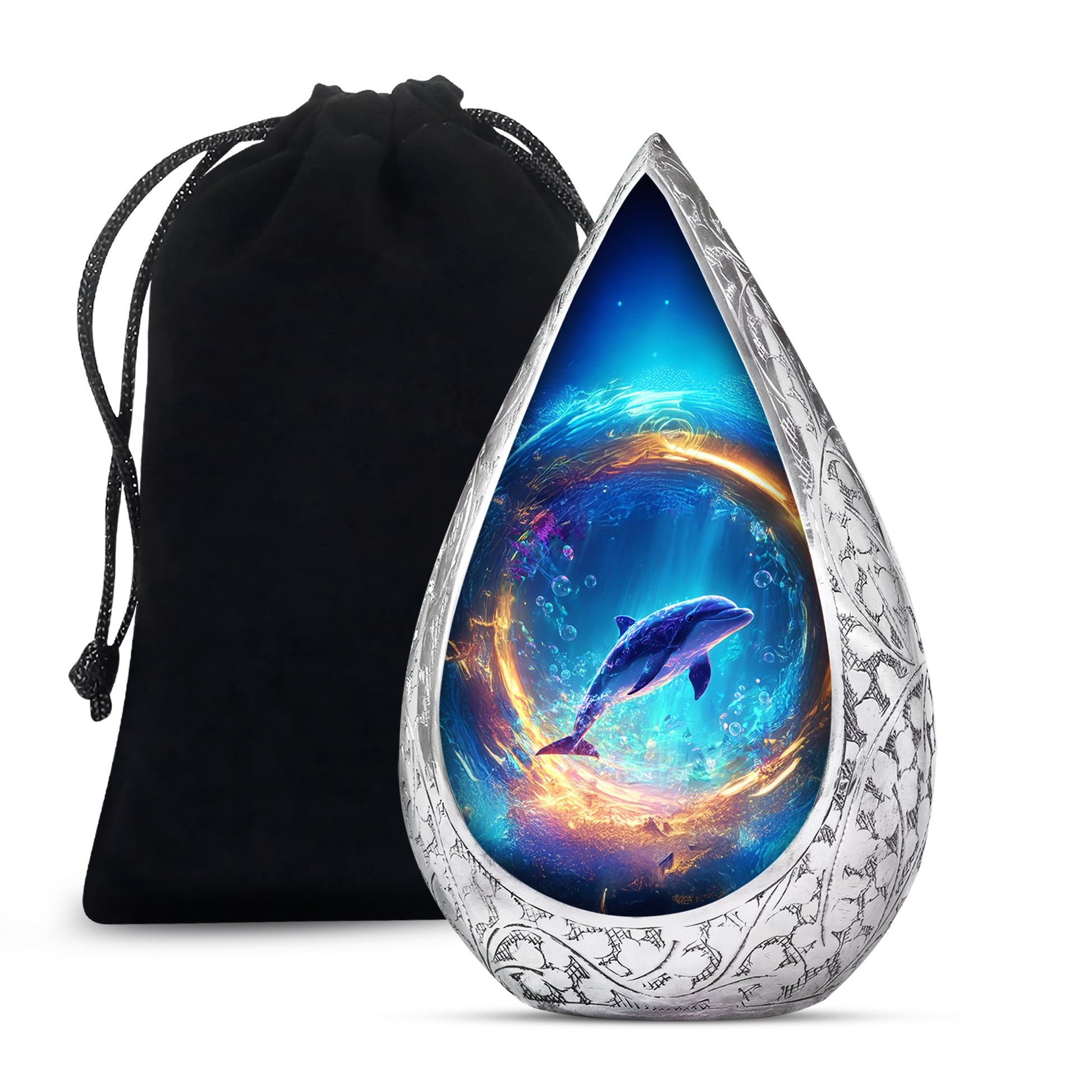 Dolphin Funeral Urn - Luxury Cremation Urn For Male & Female