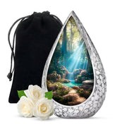 Peaceful Forest Memorial Urn - Beautiful Cremation Urn For Human Ashes