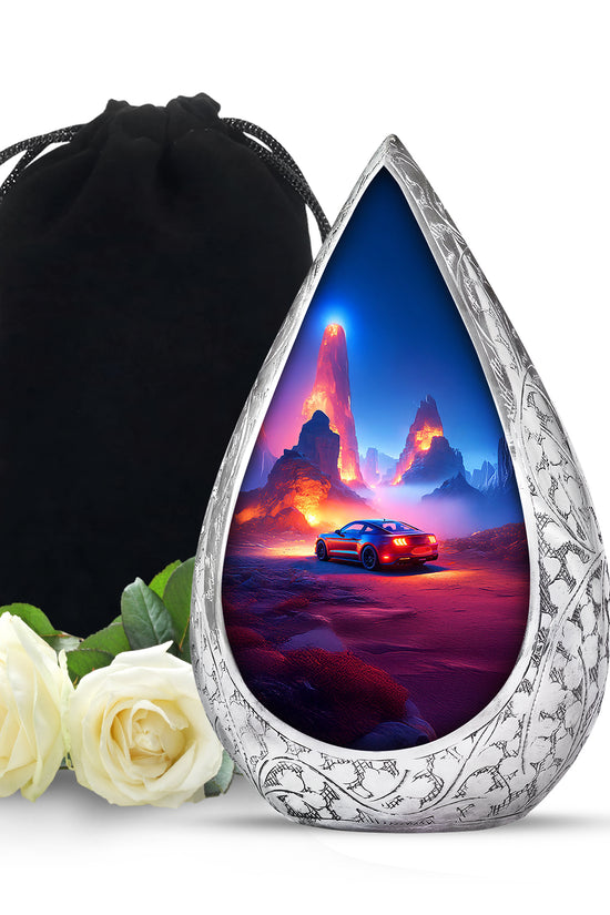 Sports Car Funeral Urn For Men - Pink Cremation Urn For Ashes Burial