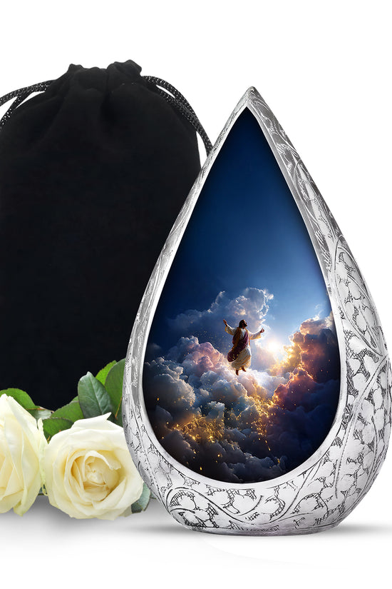 Spiritual Jesus Ashes Urn - Christian Cremation Urn For Loved Ones