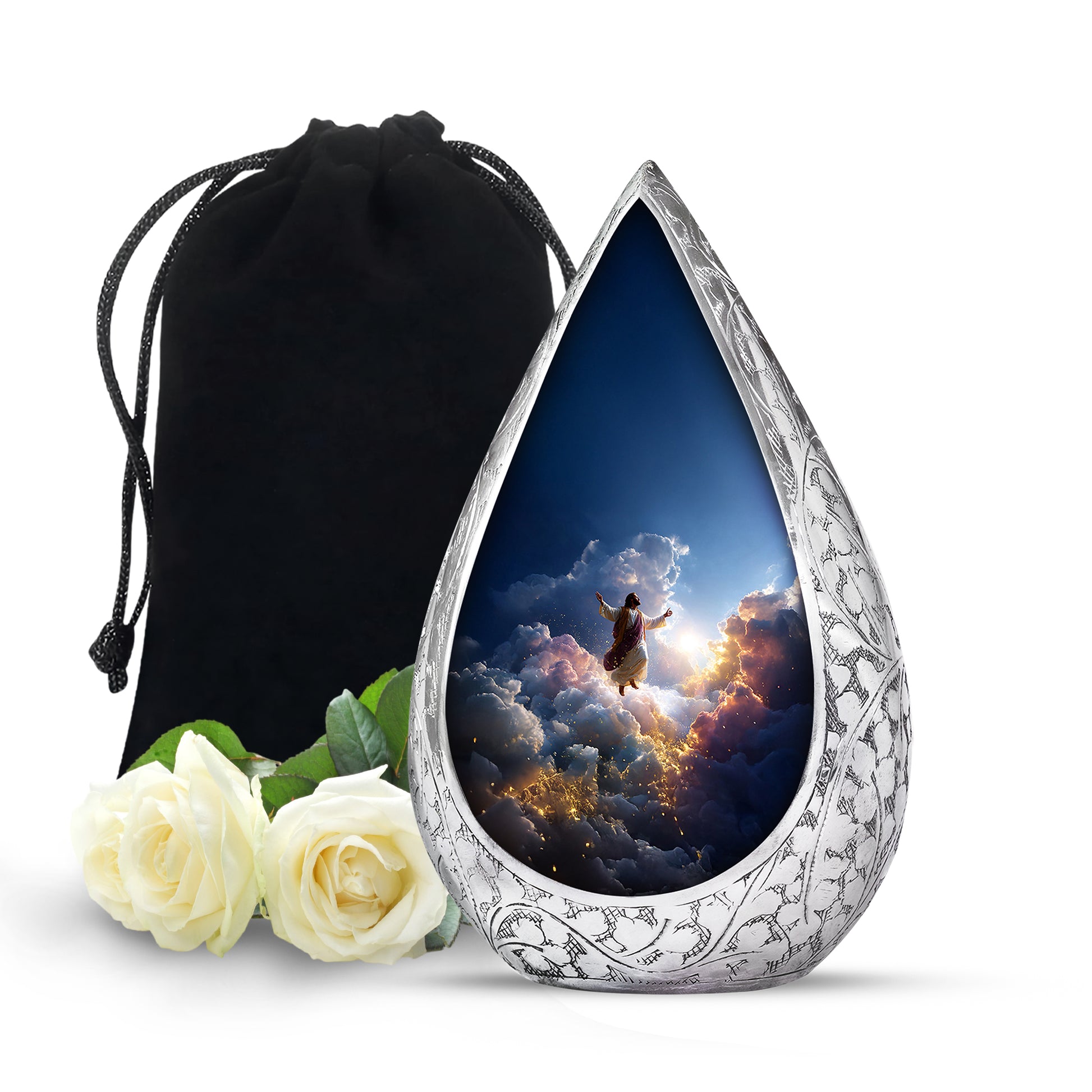 Spiritual Jesus Ashes Urn - Christian Cremation Urn For Loved Ones
