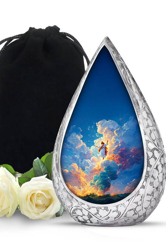 Jesus Peaceful Cremation Urn - Christian Urn For Adult Ashes