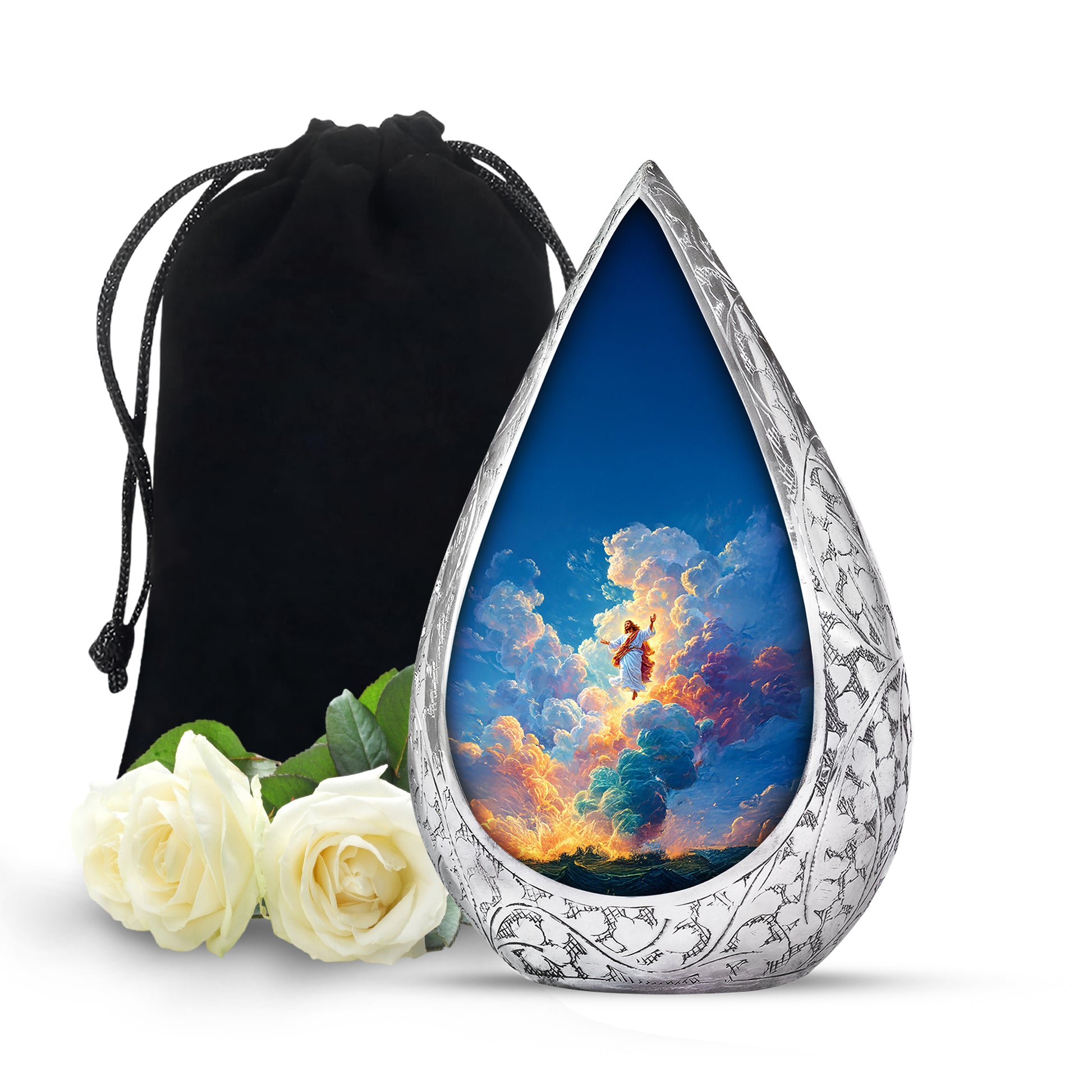 Jesus Peaceful Cremation Urn - Christian Urn For Adult Ashes