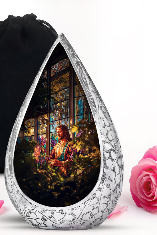Jesus Portrait Cremation Urn - Funeral Urn For Men & Women