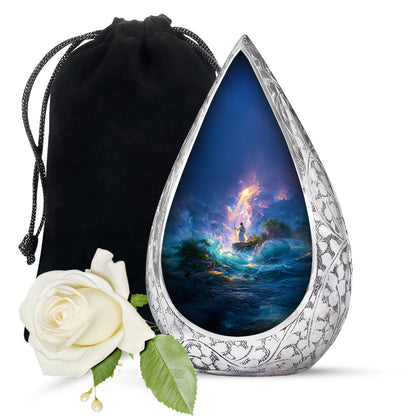 Jesus Ocean Waves Cremation Urn - Jesus Sea View Cremation Urn For Burial