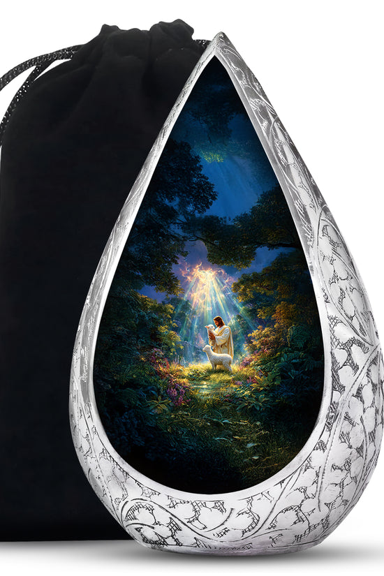 Jesus Cremation Urn - Heavenly Light Memorial Urn For Loved Ones