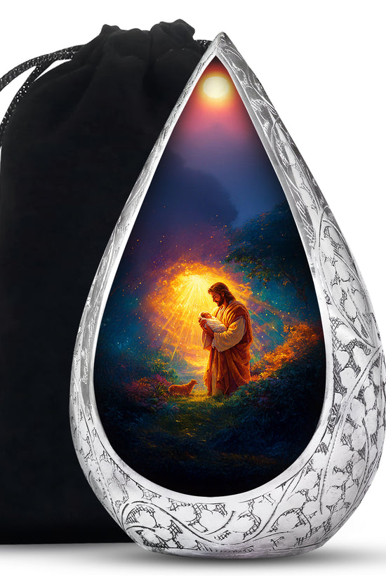 Loving Jesus Funeral Urn - Divine Light Cremation Urn For Adult Ashes