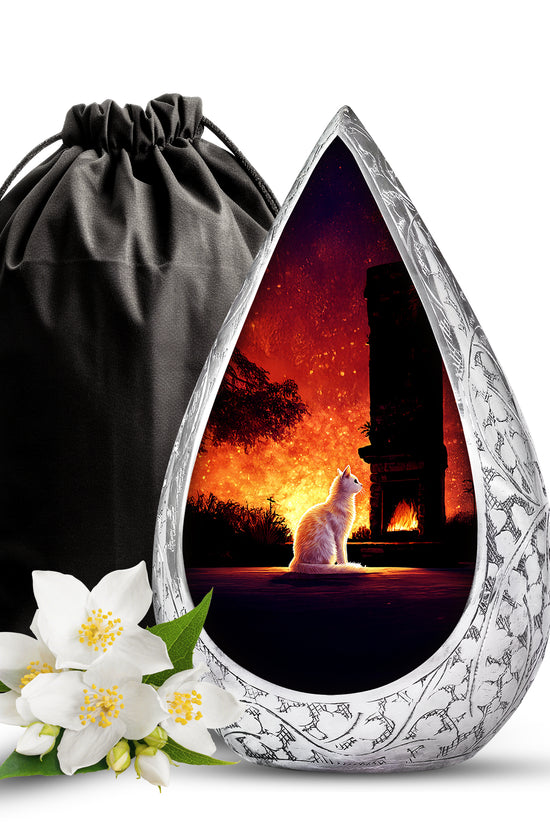 Cat Memorial Urn - Sunset Pet Memorial Urn For Ashes