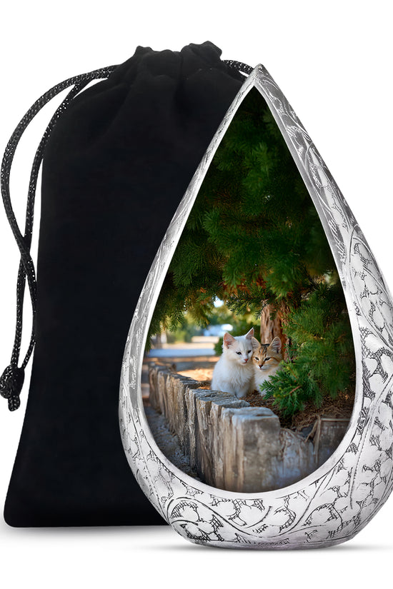 Cat Funeral Urn - Couple Cremation Urn For Pet Ashes