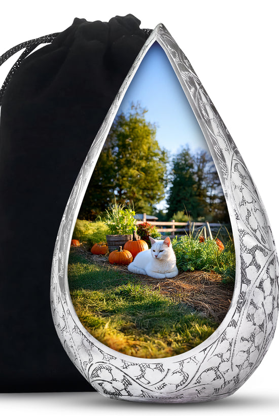 White Persian Cat Cremation Urn - Beautiful Theme Cremation Urn For Ashes