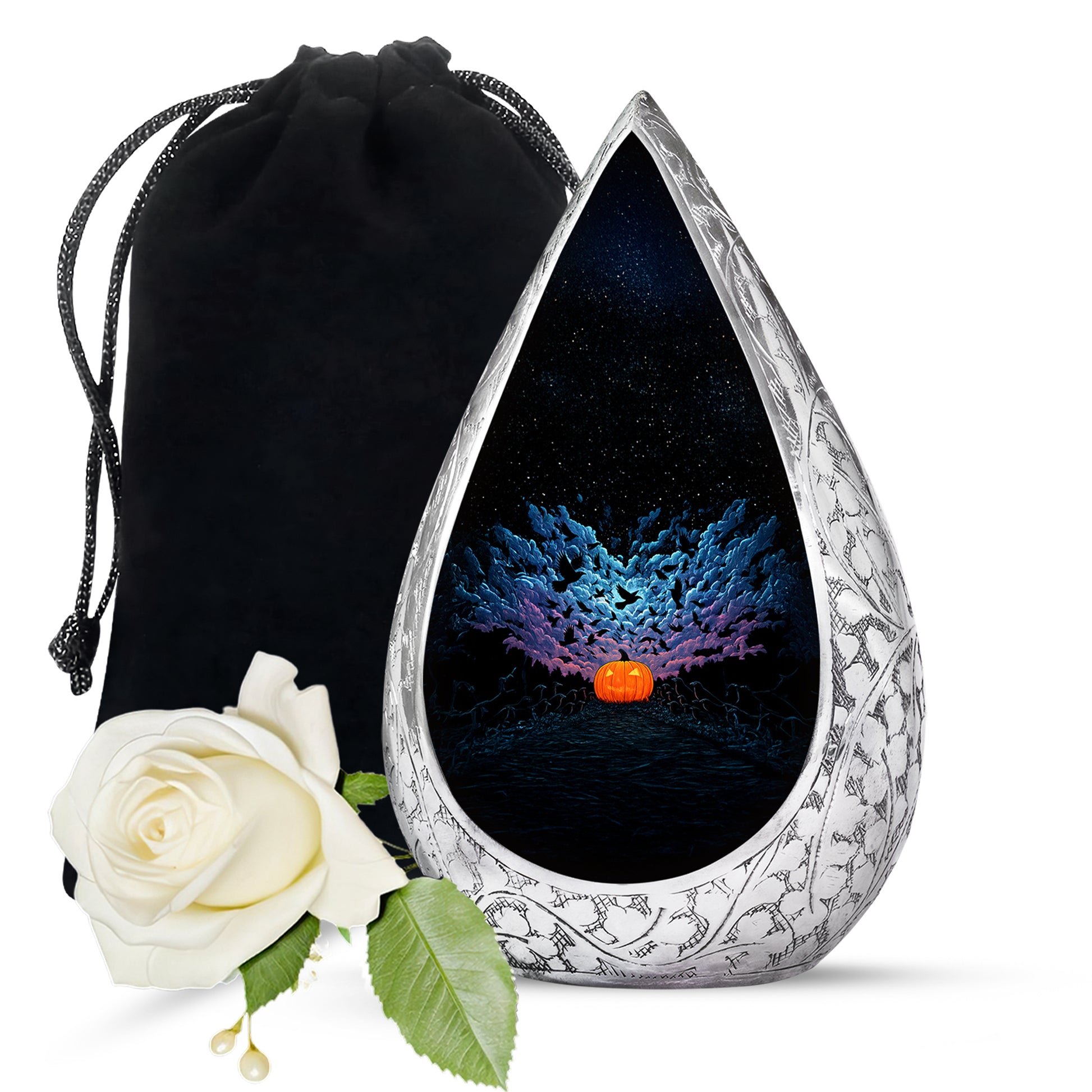 Artistic Halloween Funeral Urn - Cremation Urn For Male & Female Ashes