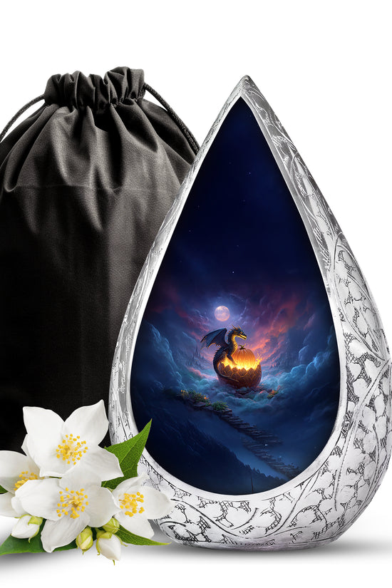 Mystic Dragon Memorial Urn - Halloween Theme Cremation Urn For Burial