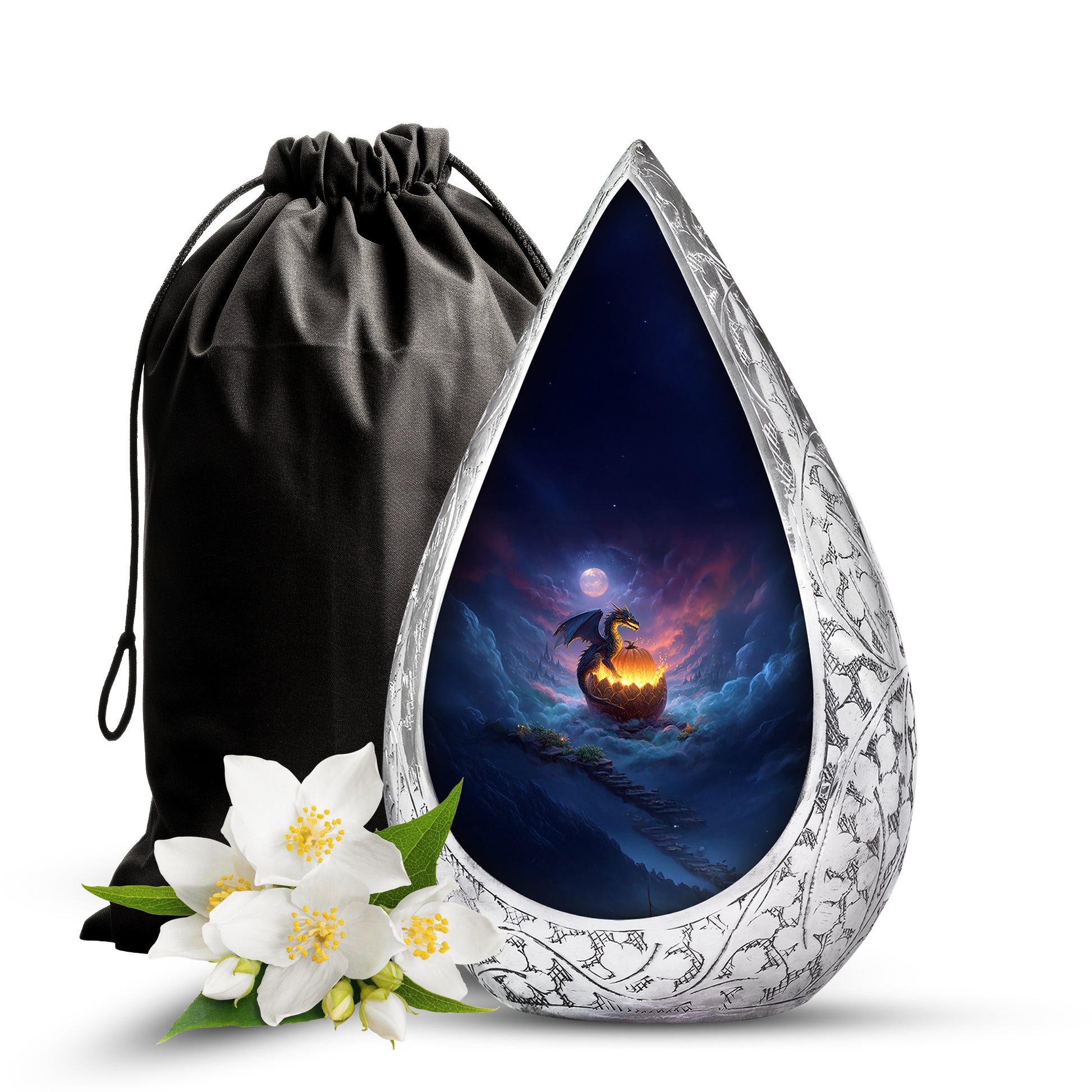 Mystic Dragon Memorial Urn - Halloween Theme Cremation Urn For Burial