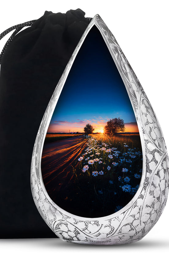 Scenic Daisy Memorial Urn - Sunset Memorial Urn For Human Ashes