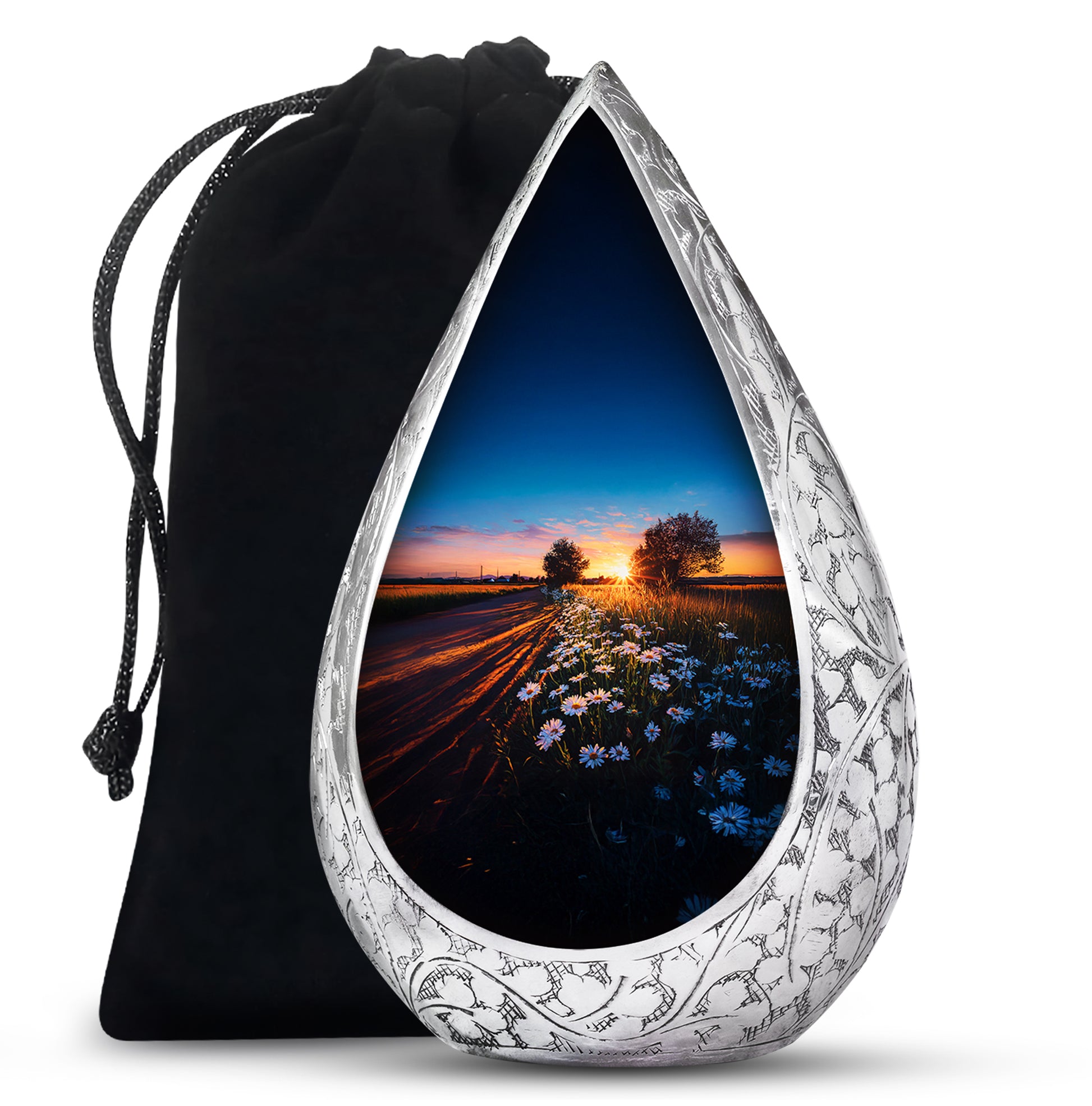 Scenic Daisy Memorial Urn - Sunset Memorial Urn For Human Ashes