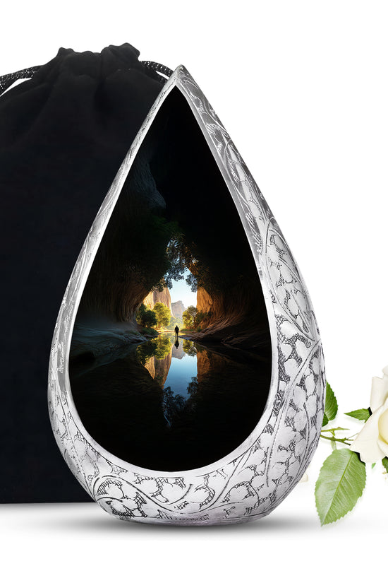 Fishing Cremation Urn For Ashes - Aluminium Memorial Urn For Adult