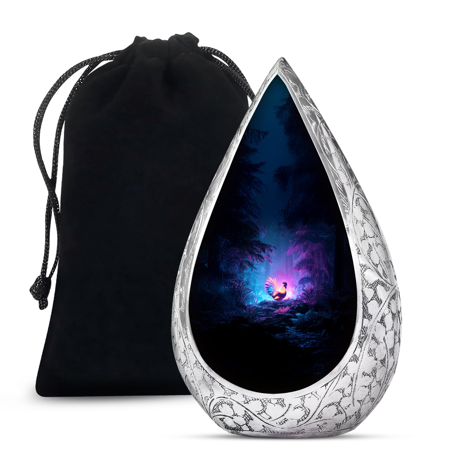 Glowing Hen Funeral Urn - Elegant Memorial Urn For Burial