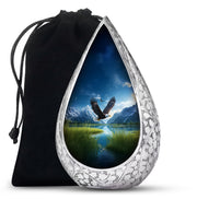 Flying Eagle Funeral Urn - Scenic Nature Cremation Urn For Loved Ones