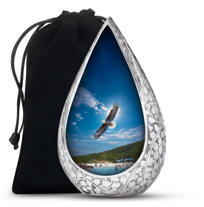 Eagle Theme Funeral Urn - Large Cremation Urn For Adult Ashes