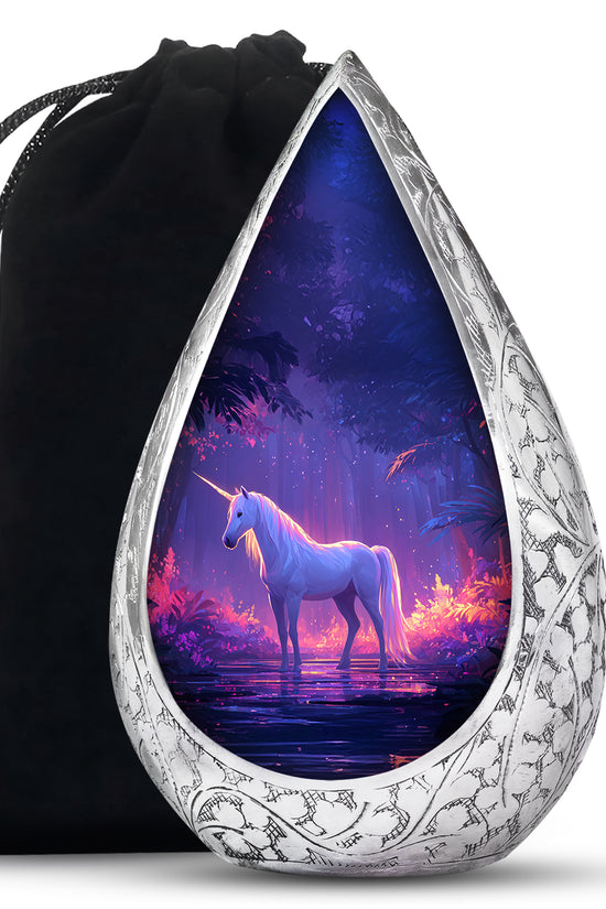 Beautiful Unicorn Cremation Urn - Large Funeral Urn For Human Ashes