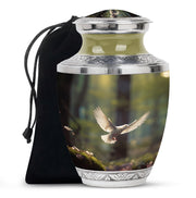 Dove Bird Funeral Urn - Large Memorial Urn For Male & Female