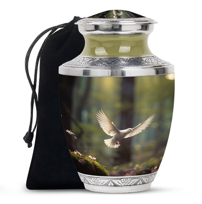Dove Bird Funeral Urn - Large Memorial Urn For Male & Female
