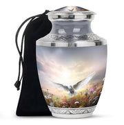 Dove Bird Cremation Urn - White Funeral Urn For Loved Ones