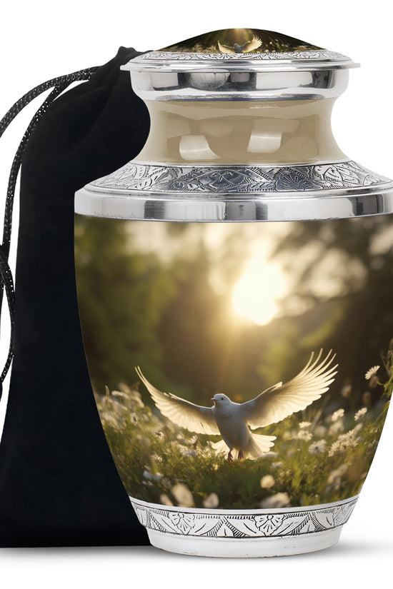 Dove Funeral Urn - Divine Funeral Cremation Urn For Male & Female