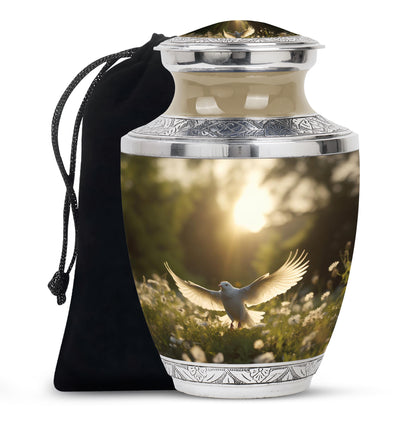 Dove Funeral Urn - Divine Funeral Cremation Urn For Male & Female