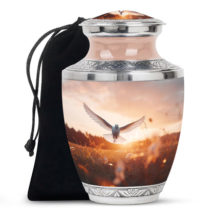 Sunset Dove Cremation Urn - Peaceful Memorial Urn For Human Ashes