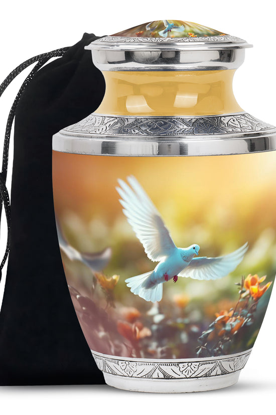 Peaceful Dove Funeral Urn - Nature Inspired Cremation Urn For Adult Ashes