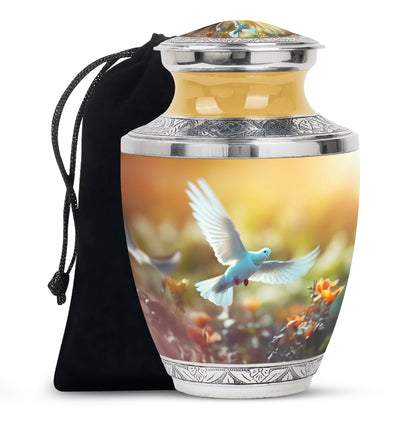 Peaceful Dove Funeral Urn - Nature Inspired Cremation Urn For Adult Ashes