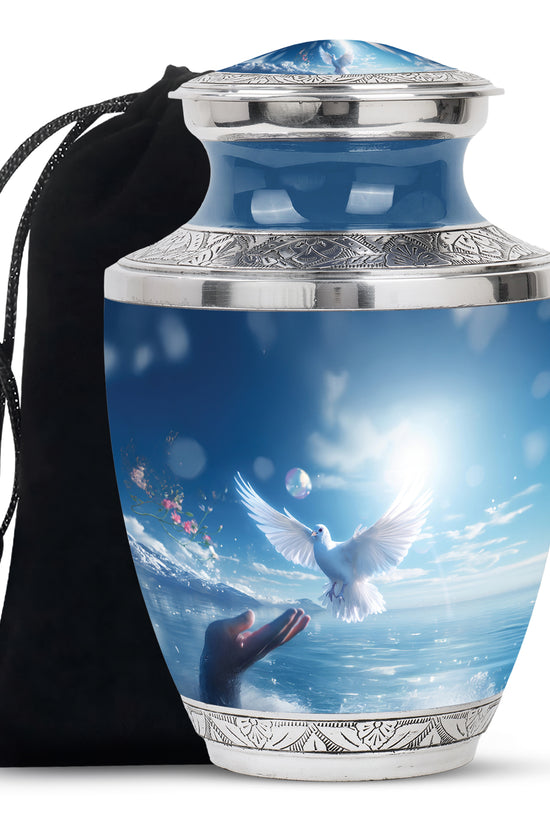Dove Funeral Urn - Heaven Theme Memorial Urn For Female