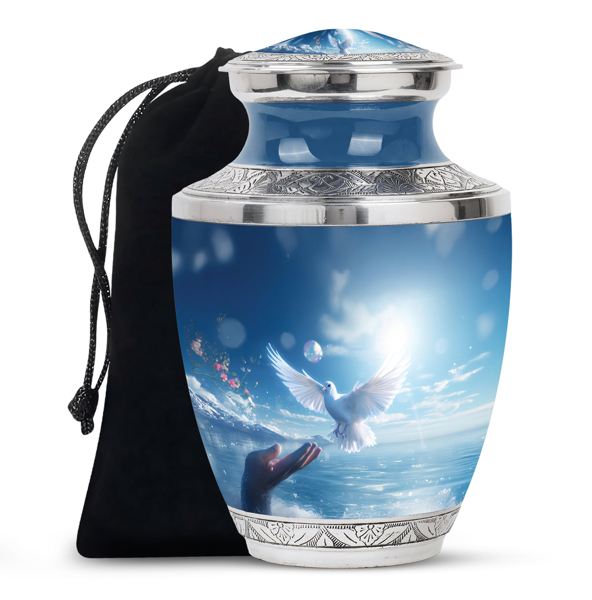 Dove Funeral Urn - Heaven Theme Memorial Urn For Female