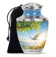 Beautiful Dove Memorial Urn - Large Memorial Urn For Female
