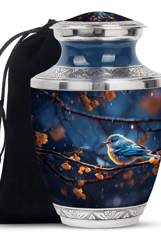 Sparrow Funeral Urn For Ashes - Aluminium Memorial Urn For Ashes