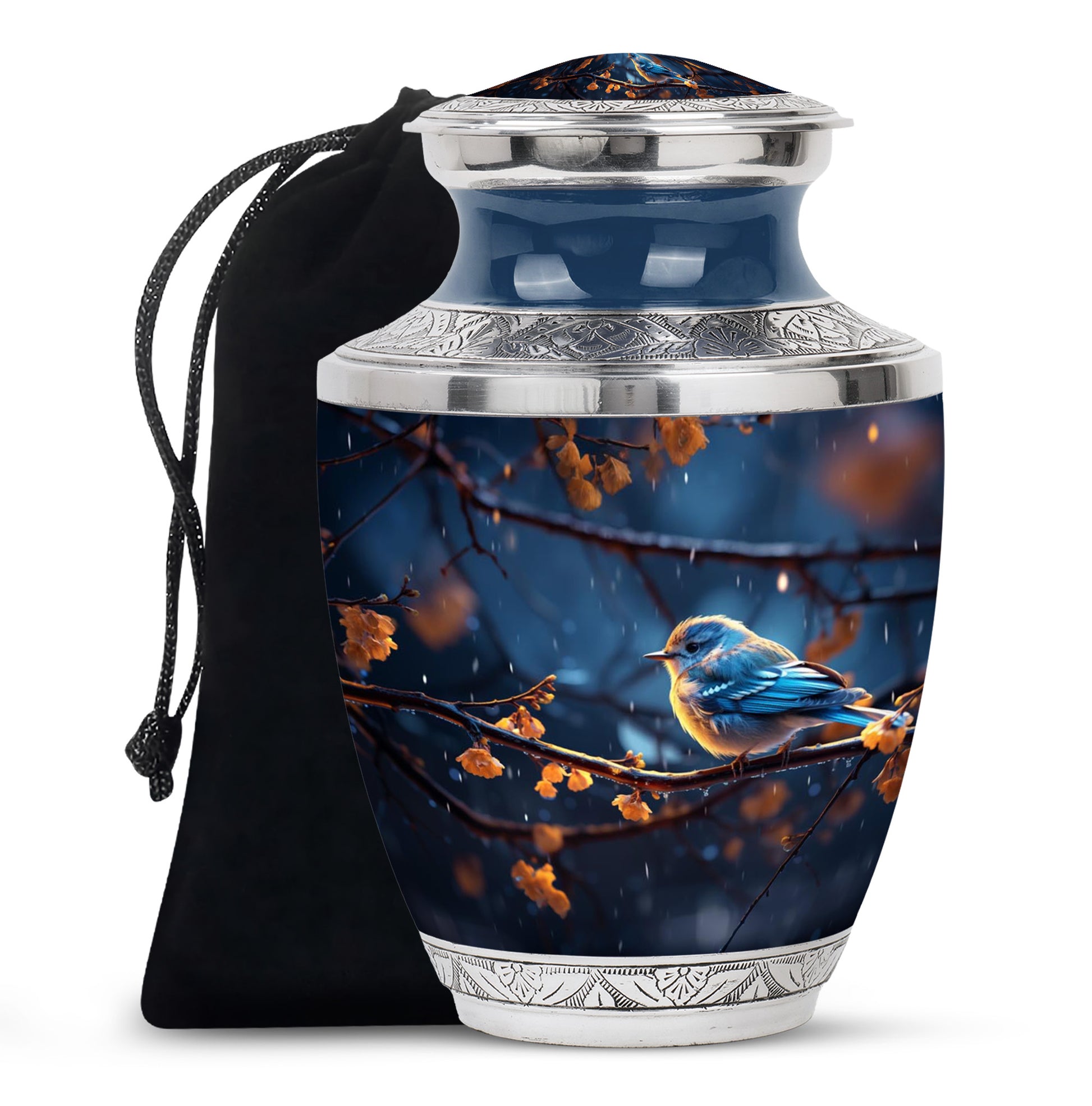 Sparrow Funeral Urn For Ashes - Aluminium Memorial Urn For Ashes