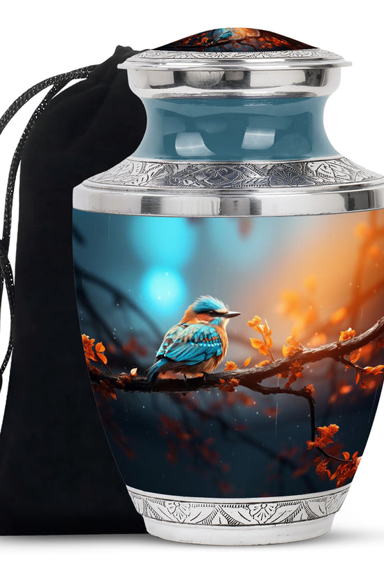 Sparrow Theme Memorial Urn - Large Memorial Urn For Female Ashes